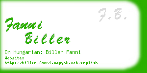 fanni biller business card